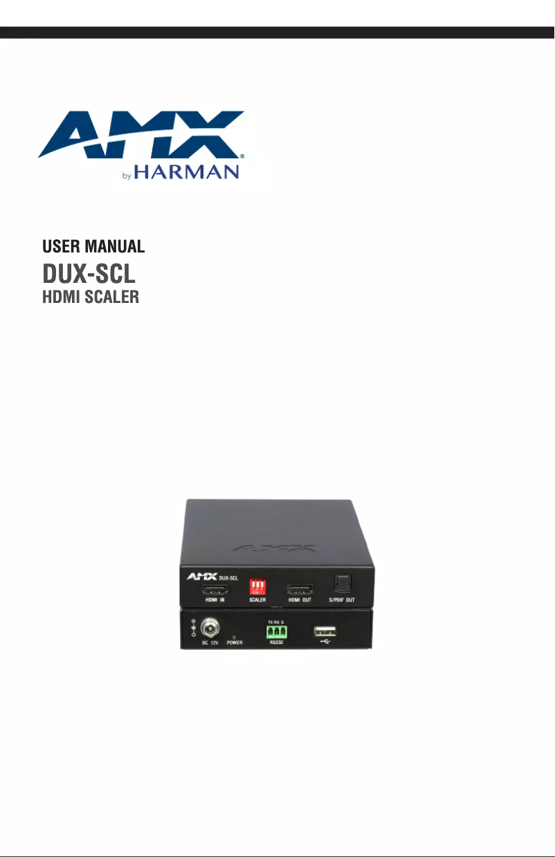 Page 1 de la notice Manuel utilisateur AMX DUX-SCL