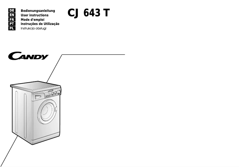 Page n°1 - Manuel utilisateur Candy LB CJ 643 T