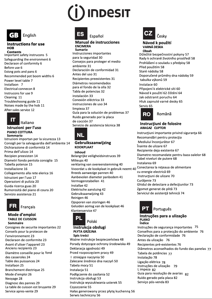 Page 1 de la notice Mode d'emploi Indesit VIA 640.1 C