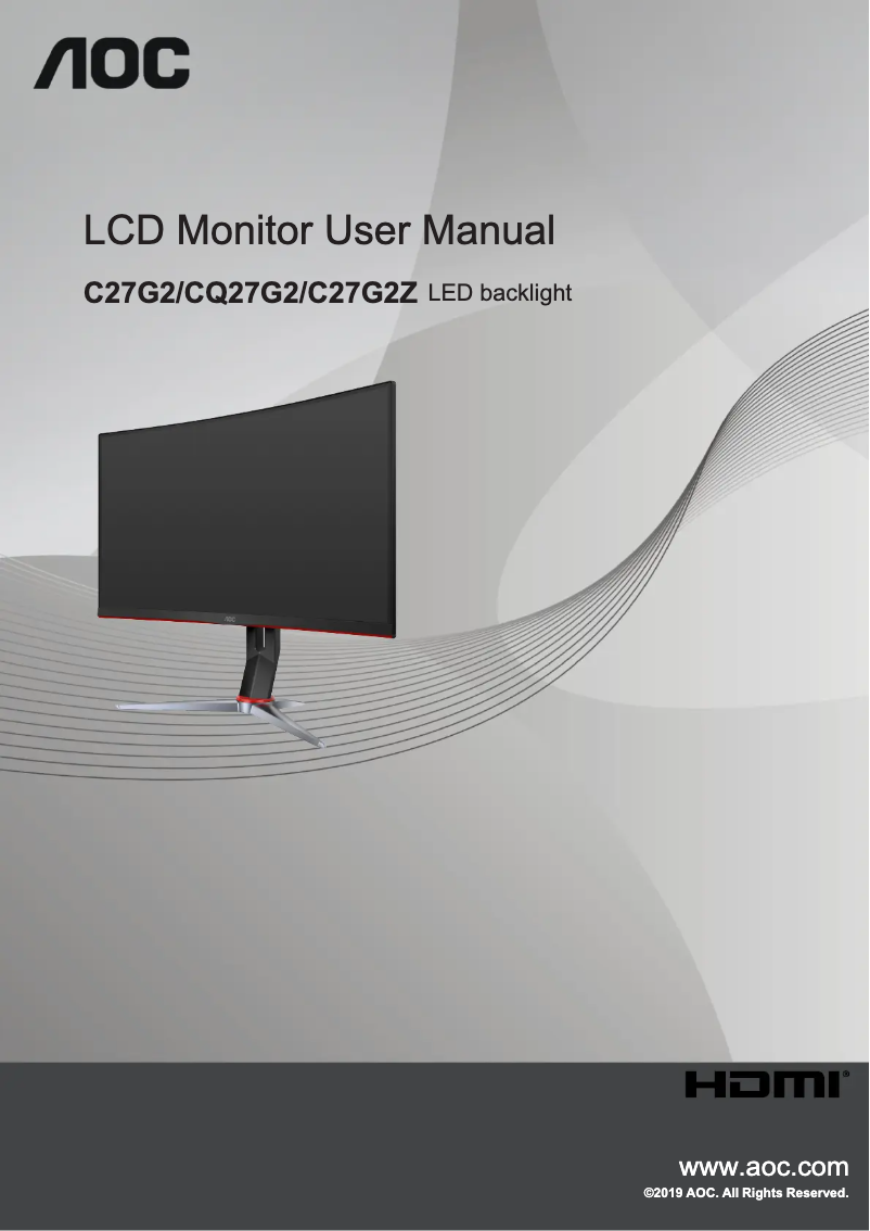 Image de la première page du manuel de l'appareil Gaming CQ27G2