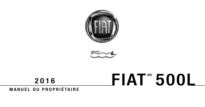 Page 1 de la notice Manuel utilisateur Fiat 500L (2016)