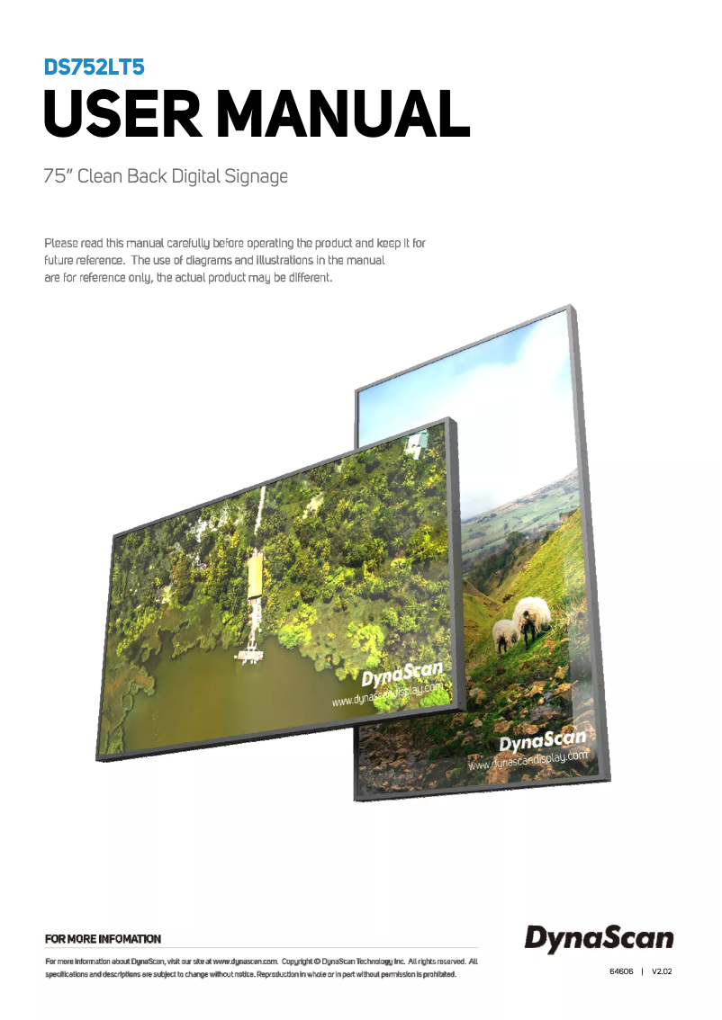 Page n°1 - Manuel utilisateur DynaScan DS752LT5
