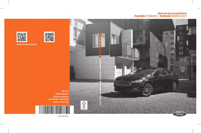 Page 1 de la notice Manuel utilisateur Ford Fusion Energi (2017)