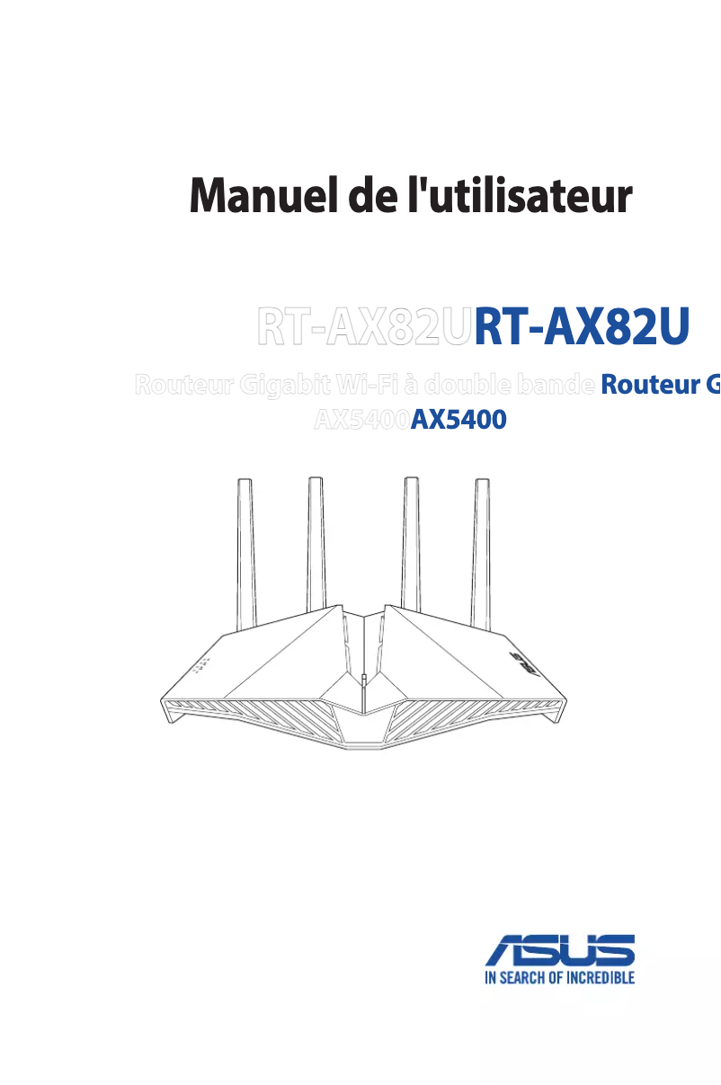 Page 1 de la notice Manuel utilisateur Asus RT-AX82U V2