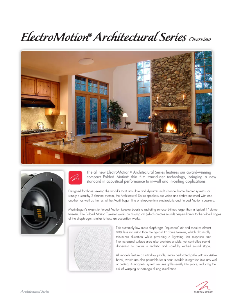 Page 1 de la notice Brochure Martin Logan EM-IC