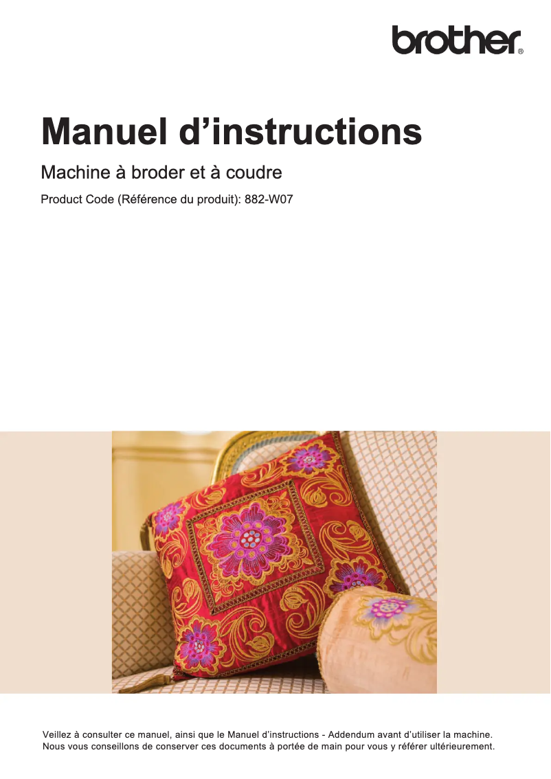 Image de la première page du manuel de l'appareil Innov-is 6750D