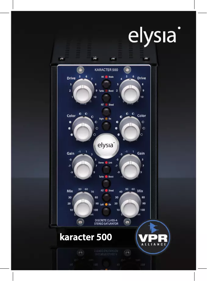 Page 1 de la notice Manuel utilisateur Elysia karacter 500