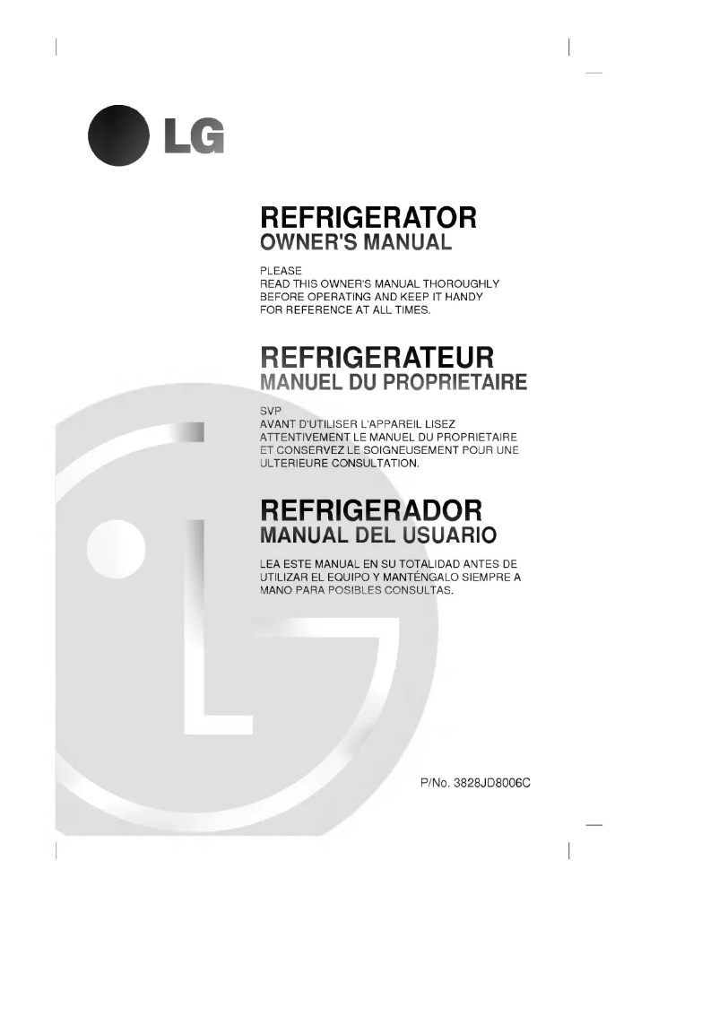 Page 1 de la notice Manuel utilisateur LG GC-081SA