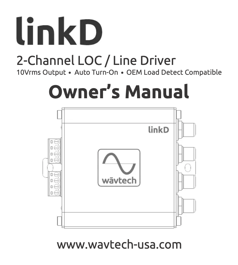 Image de la première page du manuel de l'appareil LinkD
