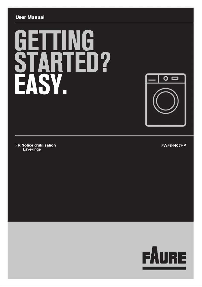 Page 1 de la notice Manuel utilisateur Electrolux FWF84407HP
