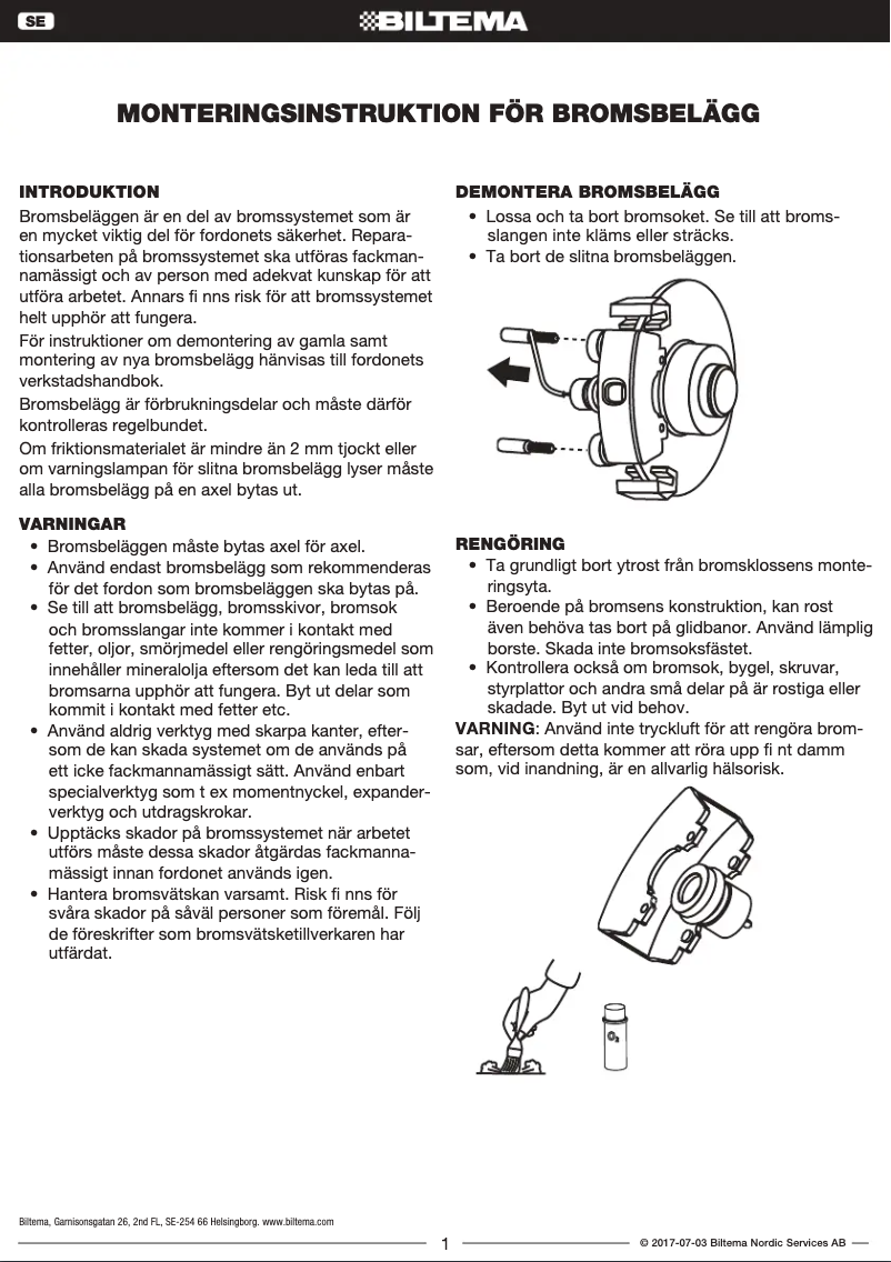 Page n°1 - Manuel utilisateur Biltema 65-9013
