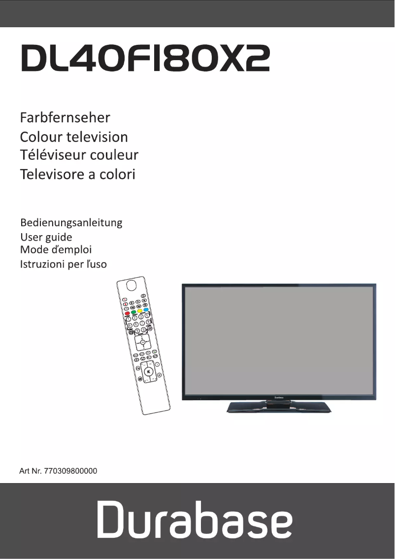 Page 1 de la notice Manuel utilisateur Durabase DL40FI80X2