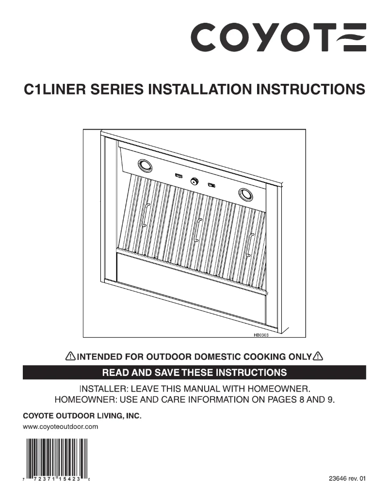 Page 1 de la notice Manuel utilisateur Coyote C1LINER