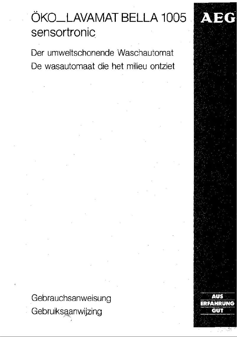 Página 1 del manual Manual de usuario AEG Lavamat Bella 1005