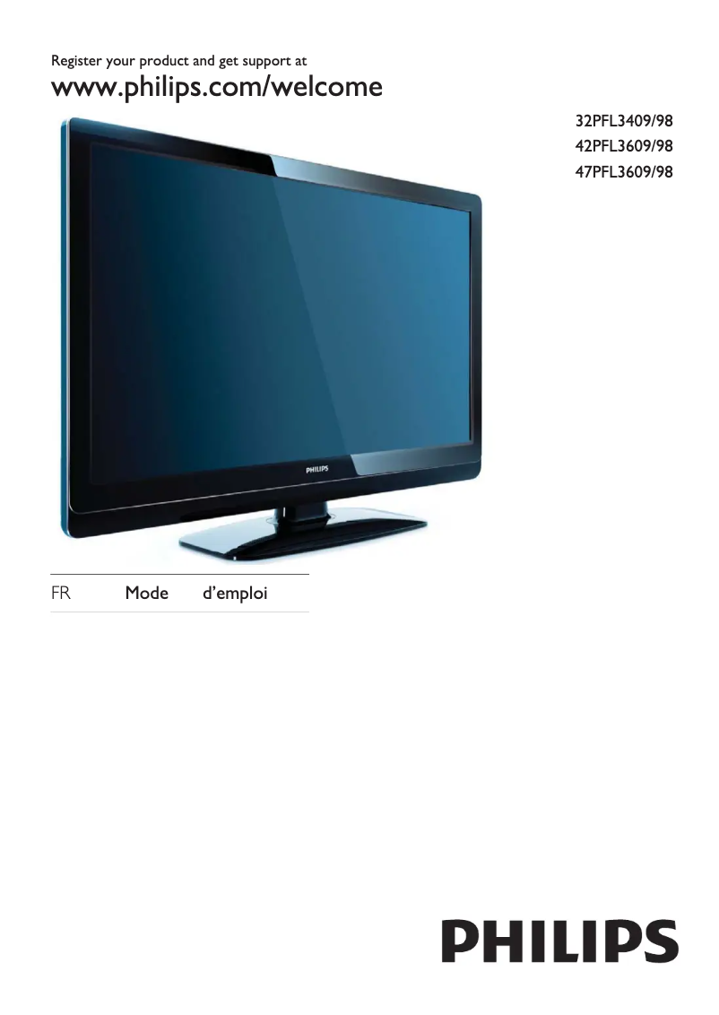 Page 1 de la notice Manuel utilisateur Philips 47PFL3609S