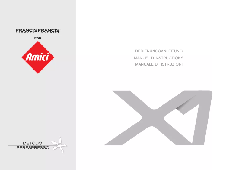 Page 1 de la notice Manuel utilisateur Amici X1 MIE