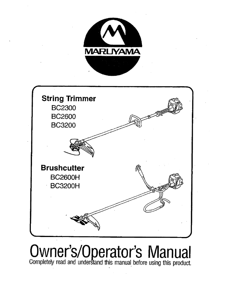 Image de la première page du manuel de l'appareil BC2300