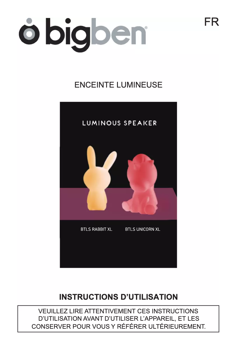 Image de la première page du manuel de l'appareil BTLS UNICORN XL