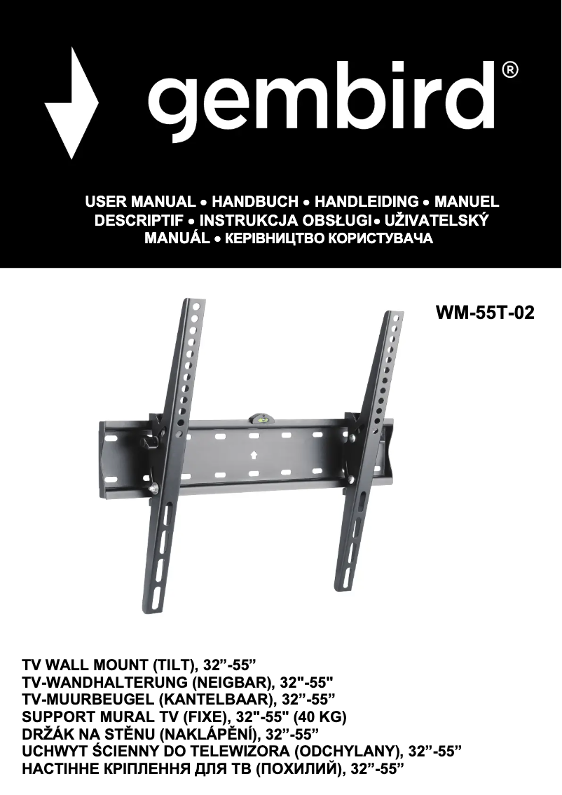 Page 1 de la notice Manuel utilisateur Gembird WM-55T-02