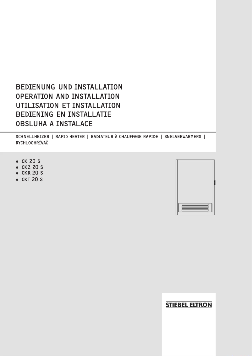 Page 1 de la notice Manuel utilisateur Stiebel Eltron CKZ20S