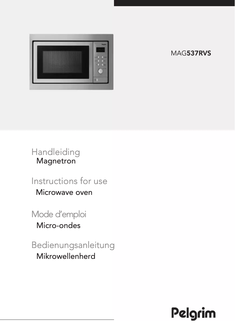 Página 1 del manual Manual de usuario Pelgrim MAG537RVS