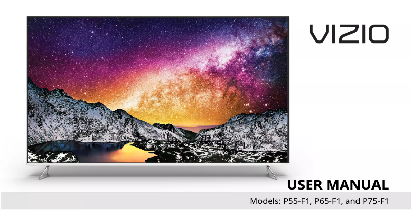 Page 1 de la notice Manuel utilisateur VIZIO P75-F1