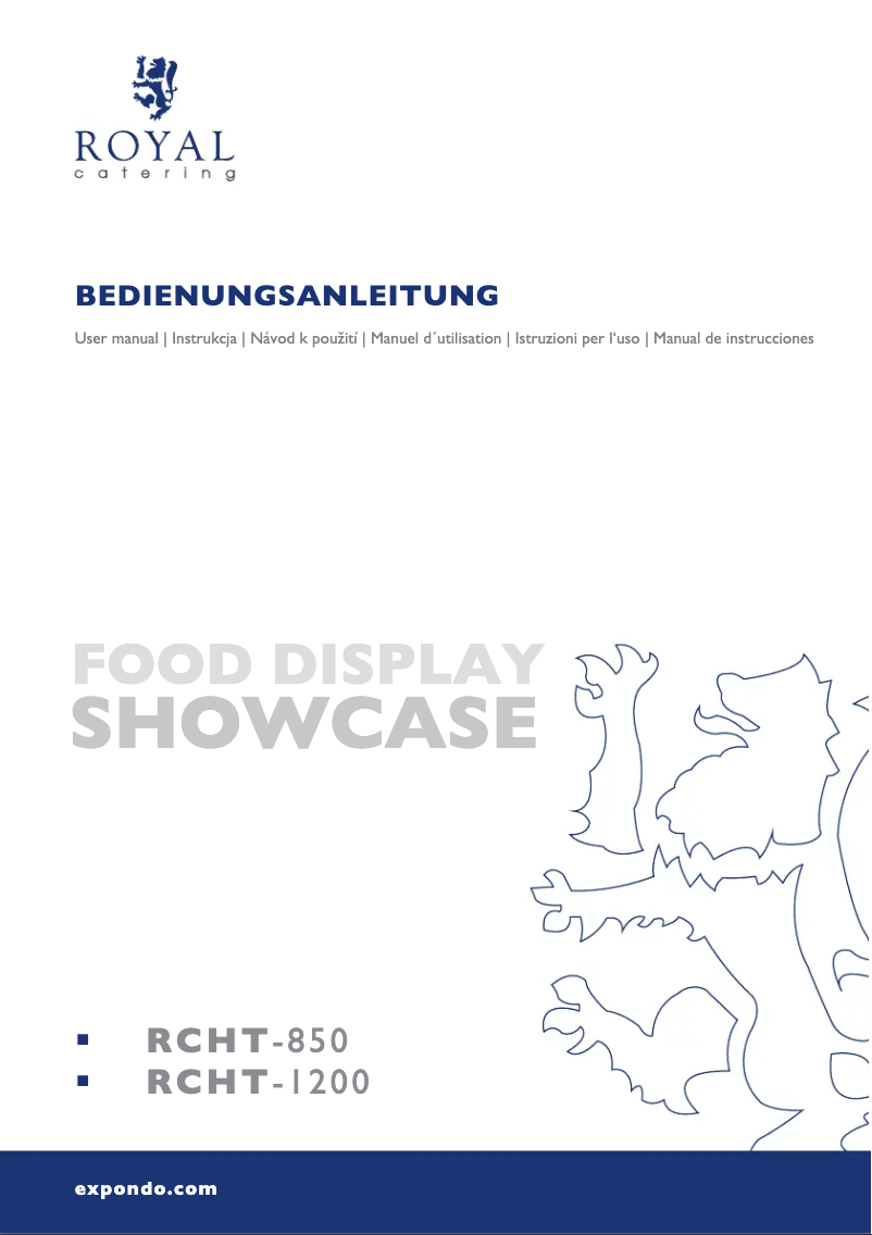 Image de la première page du manuel de l'appareil RCHT-850