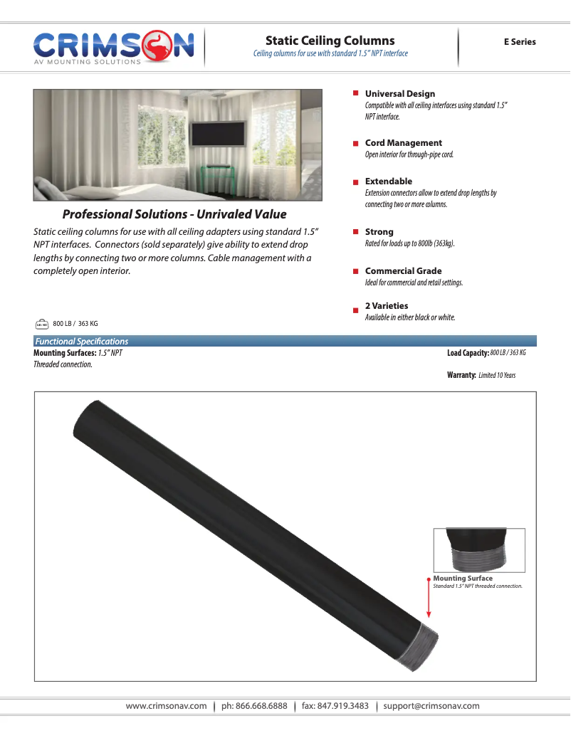 Page n°1 - Fiche technique Crimson E06BK