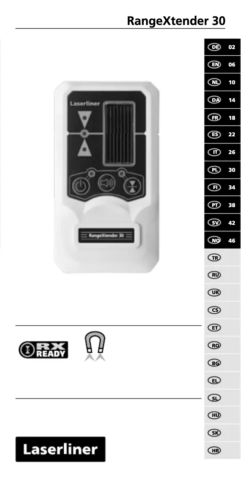 Page 1 de la notice Manuel utilisateur Laserliner RangeXtender 30 Mag
