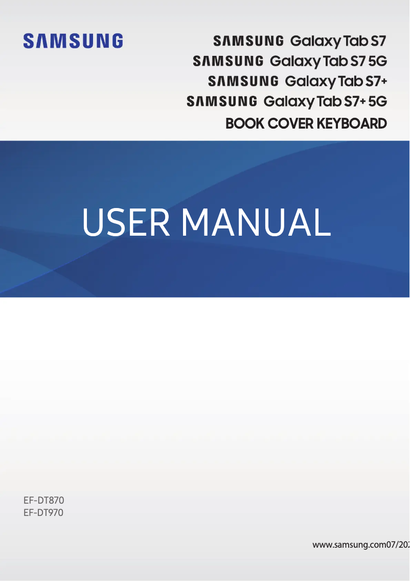 Page 1 de la notice Manuel utilisateur Samsung Book Cover