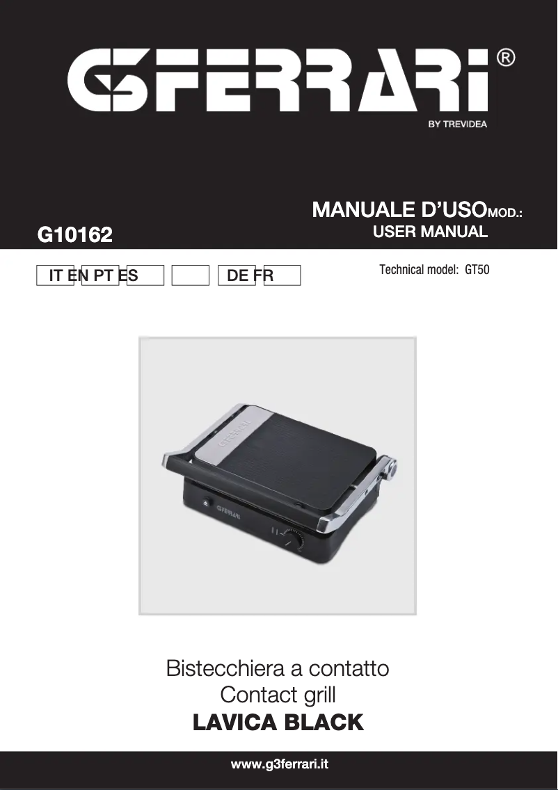 Page 1 de la notice Manuel utilisateur G3 Ferrari Lavica Black G10162