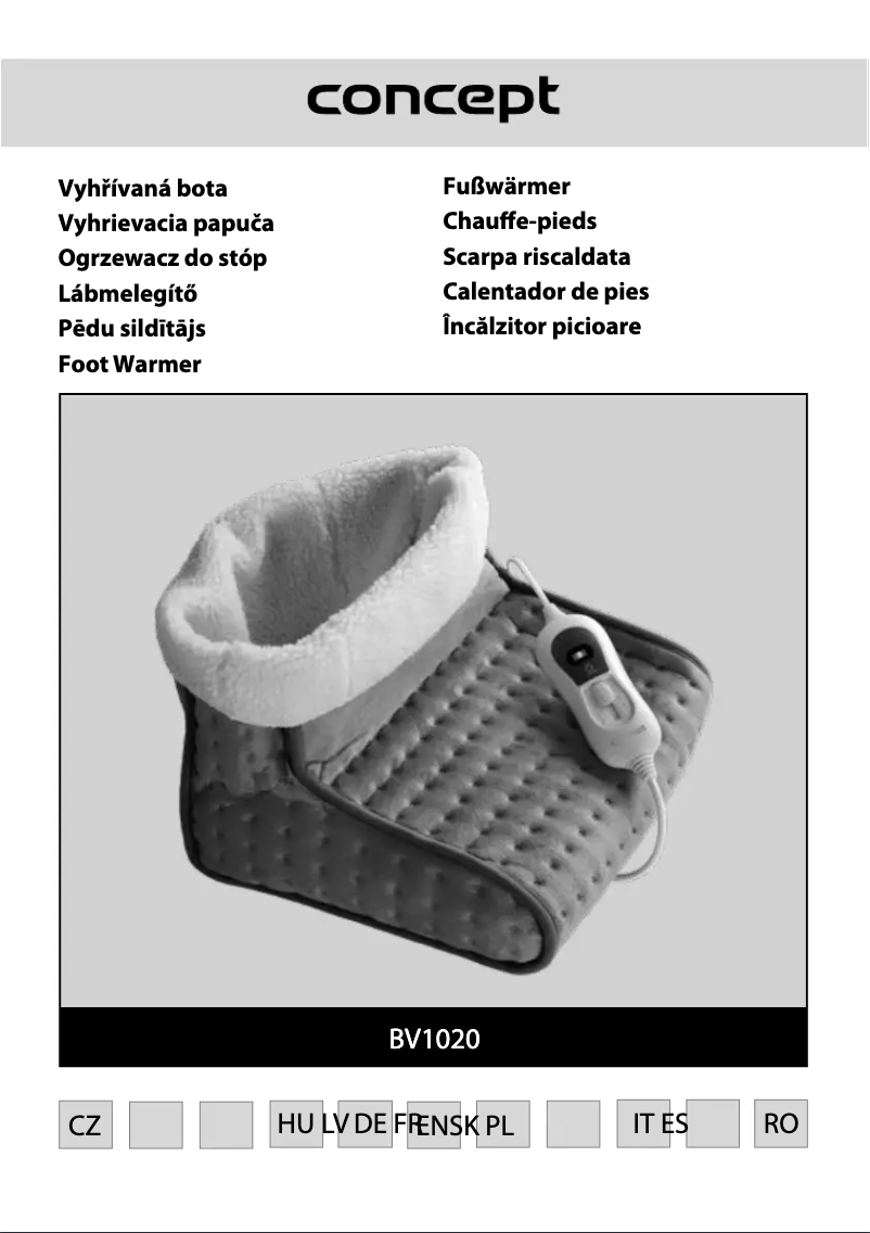 Image de la première page du manuel de l'appareil BV1020