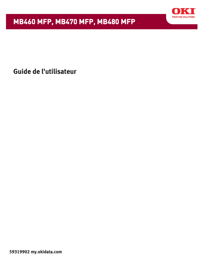 Page 1 de la notice Manuel utilisateur OKI MB470