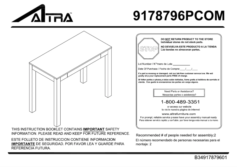 Image de la première page du manuel de l'appareil 9178796PCOM