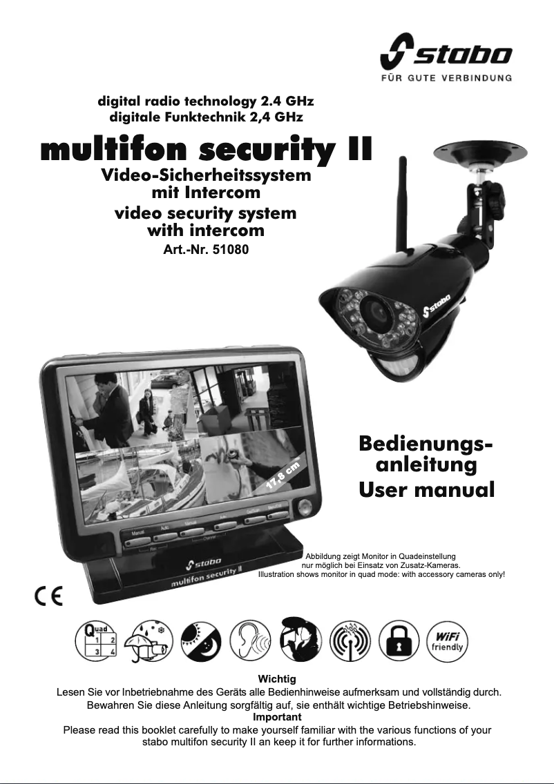 Imagen de la primera página del manual del dispositivo Multifon security II