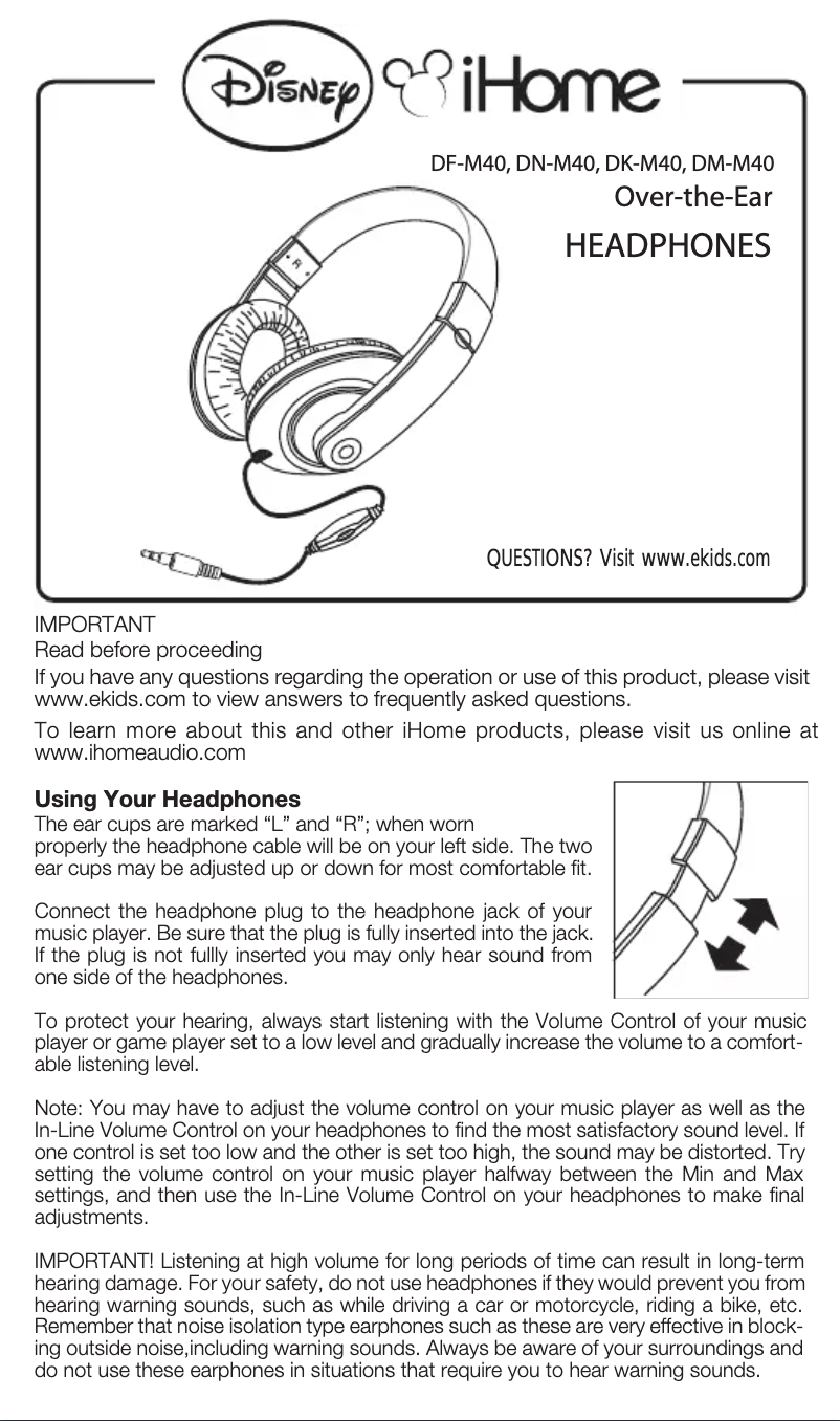 Image de la première page du manuel de l'appareil DY-M40