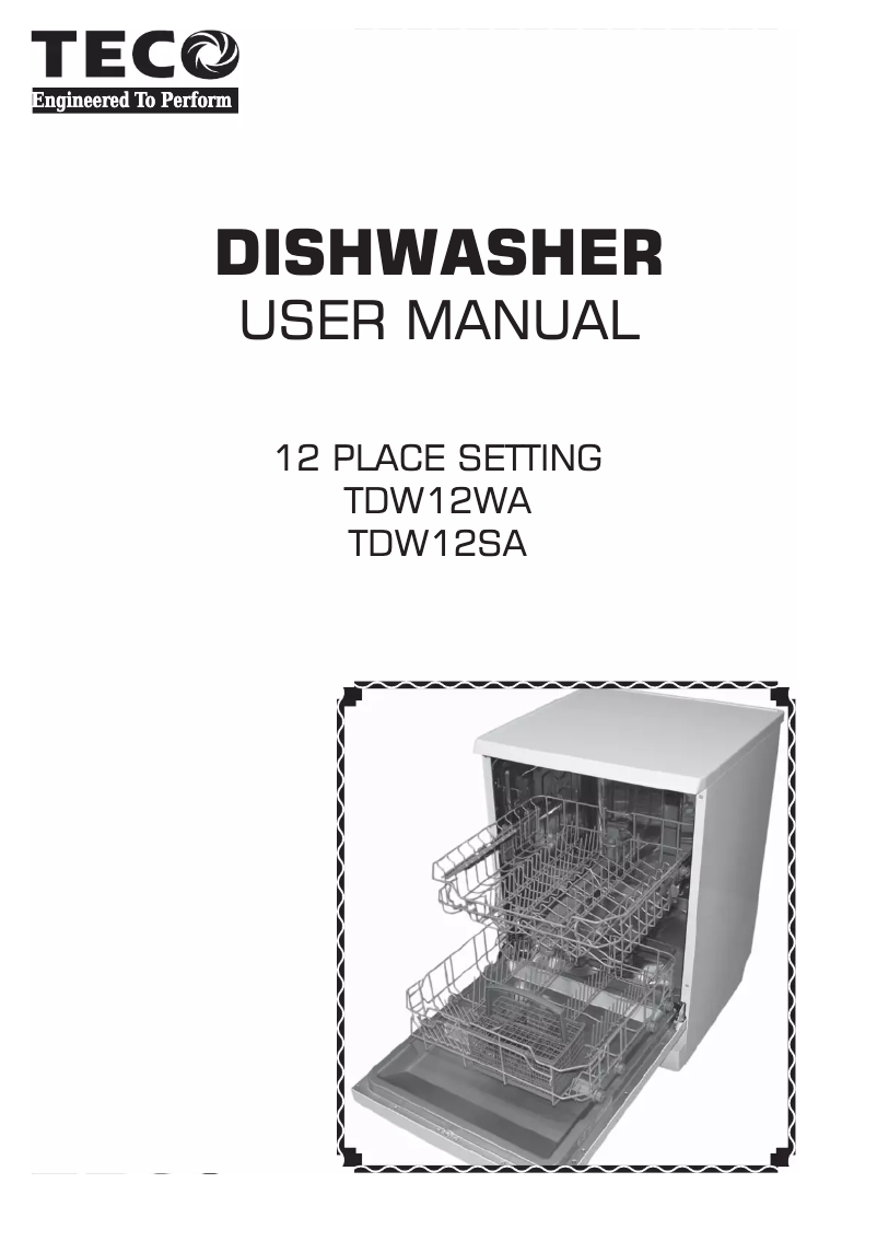 Page 1 de la notice Manuel utilisateur Teco TDW12SA