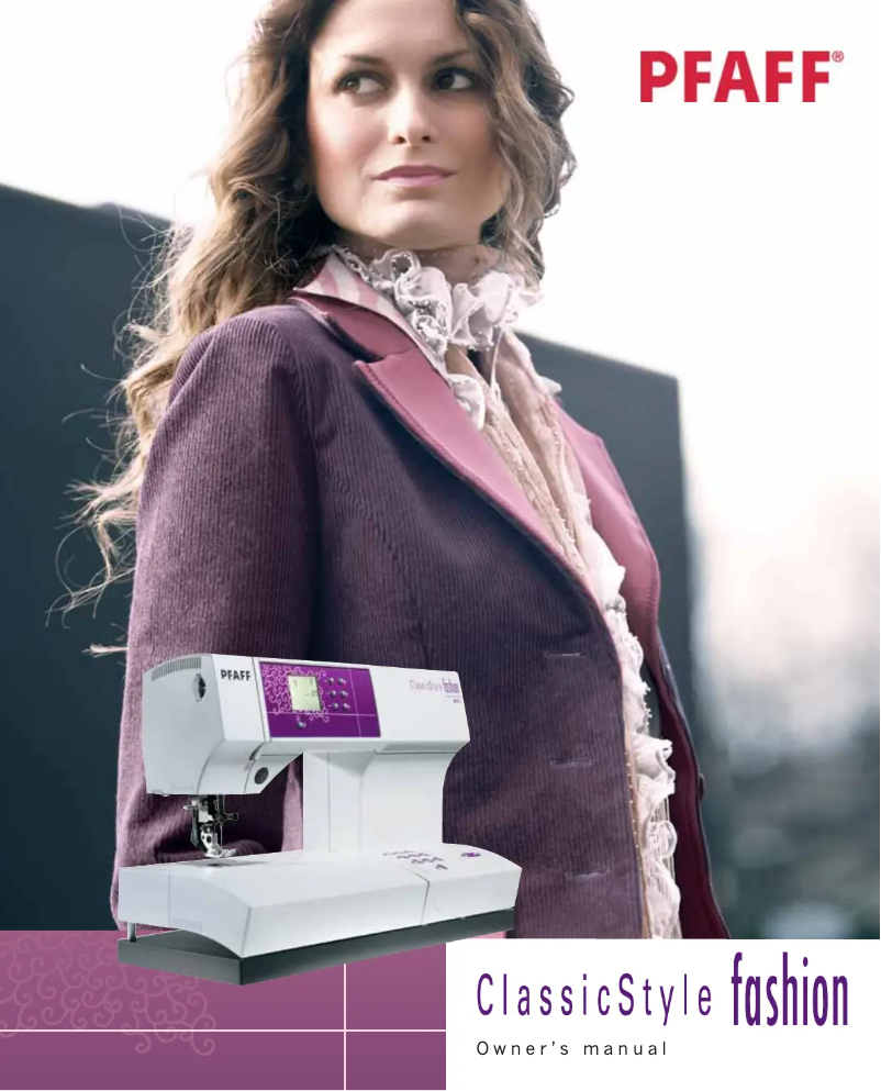 Page 1 de la notice Manuel utilisateur Pfaff ClassicStyle fashion 2023