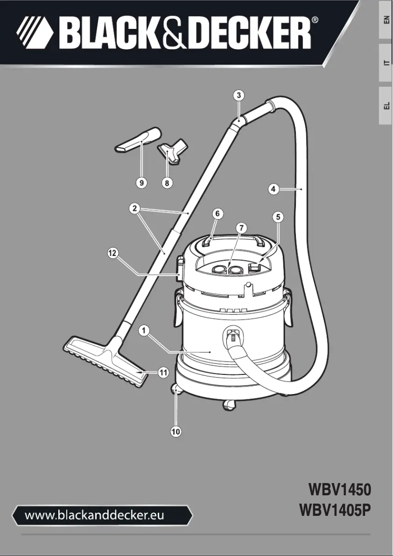 Page 1 de la notice Manuel utilisateur Black & Decker WBV1405P