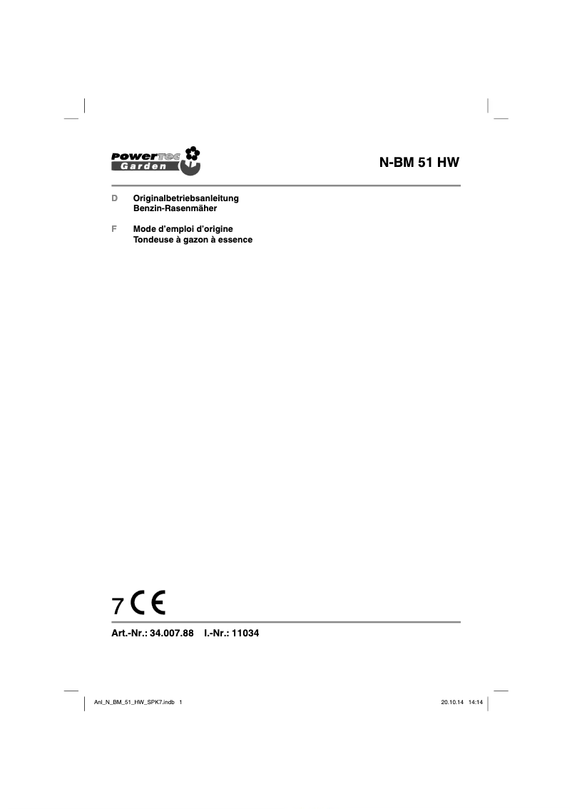 Image de la première page du manuel de l'appareil N-BM 51 HW