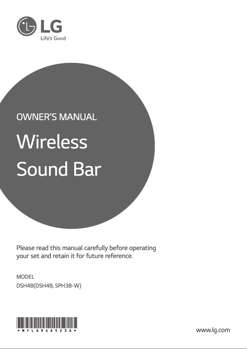 Page n°1 - Manuel utilisateur LG DSH4B