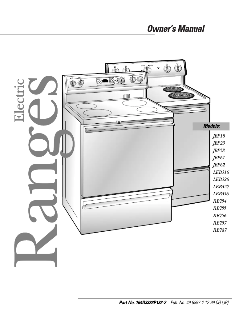 Image de la première page du manuel de l'appareil JBP18LYWH