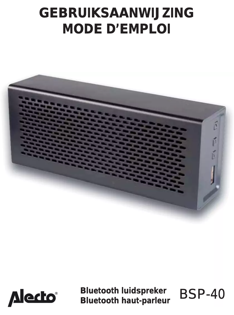 Página 1 del manual Manual de usuario Alecto BSP-40