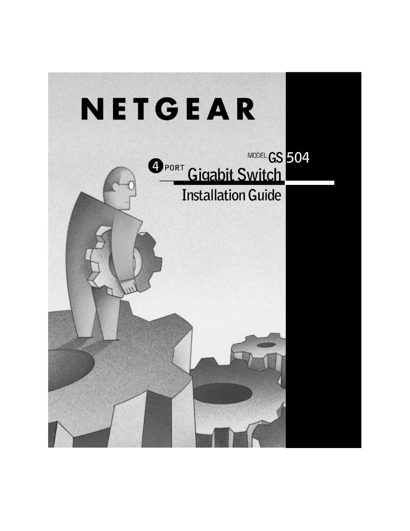 Page n°1 - Guide d'installation Netgear GS504