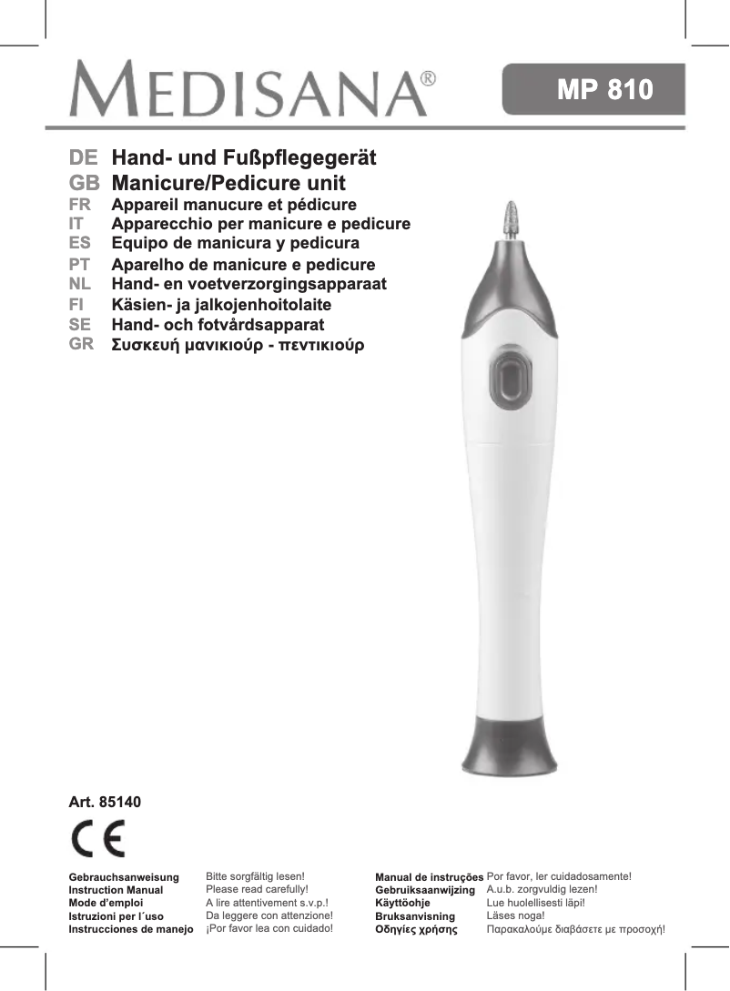 Imagen de la primera página del manual del dispositivo MP 810