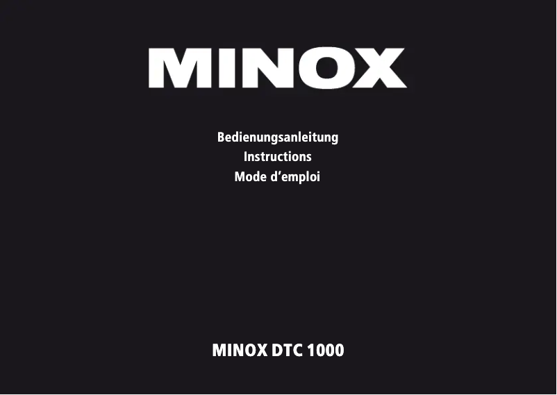 Image de la première page du manuel de l'appareil DTC 1000