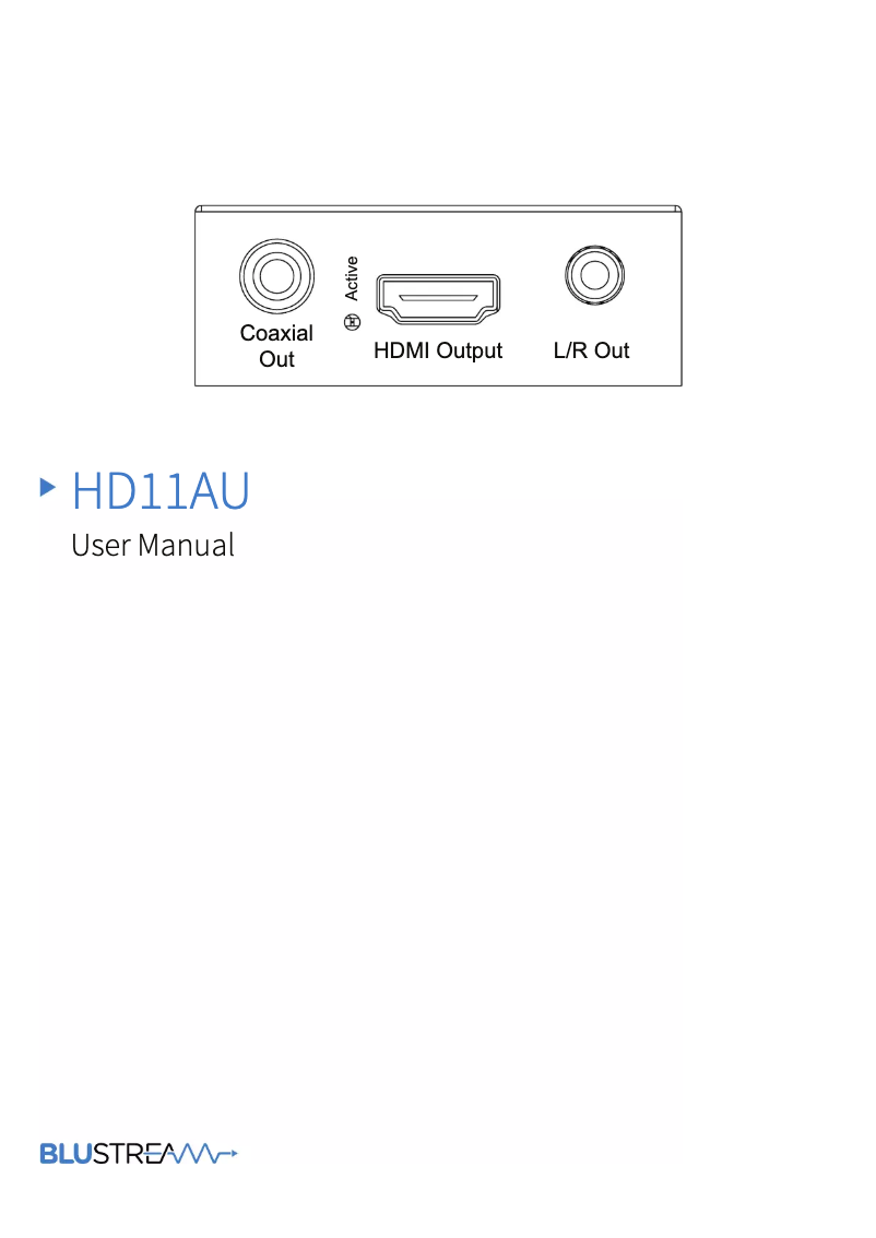 Image de la première page du manuel de l'appareil HD11AU