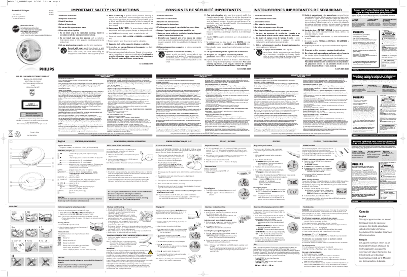 Page 1 de la notice Manuel utilisateur Philips AX2412
