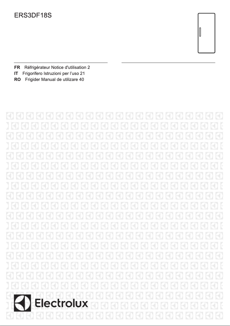 Page 1 de la notice Manuel utilisateur Electrolux ERS3DF18S