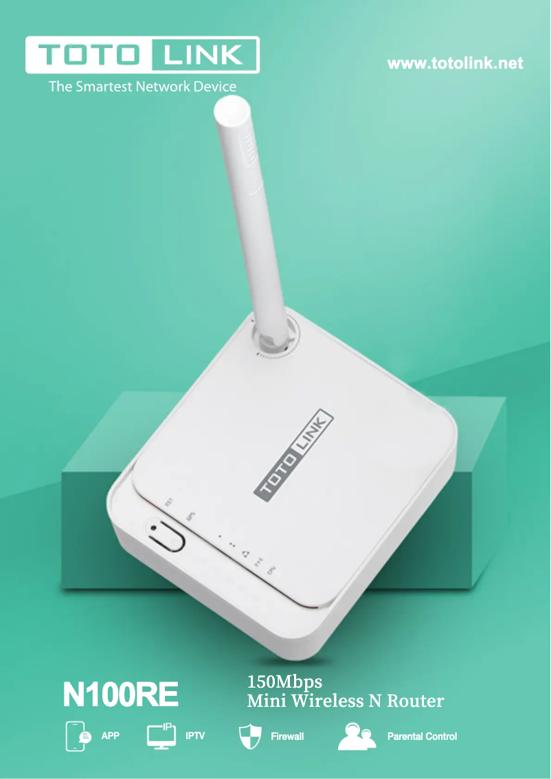 Page 1 de la notice Fiche technique Totolink N100RE